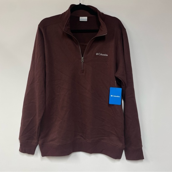 Columbia Other - NWT Columbia Men’s Barlow Basin Half Zip Long Sleeve Pullover Size M Burgandy